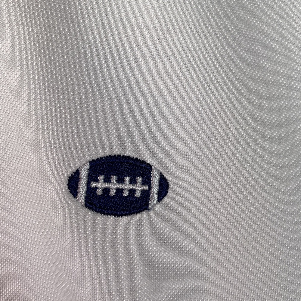 Vineyard Vines Edgartown Polo Mens XL White Excellent Football Logo Short Sleeve - Picture 3 of 7
